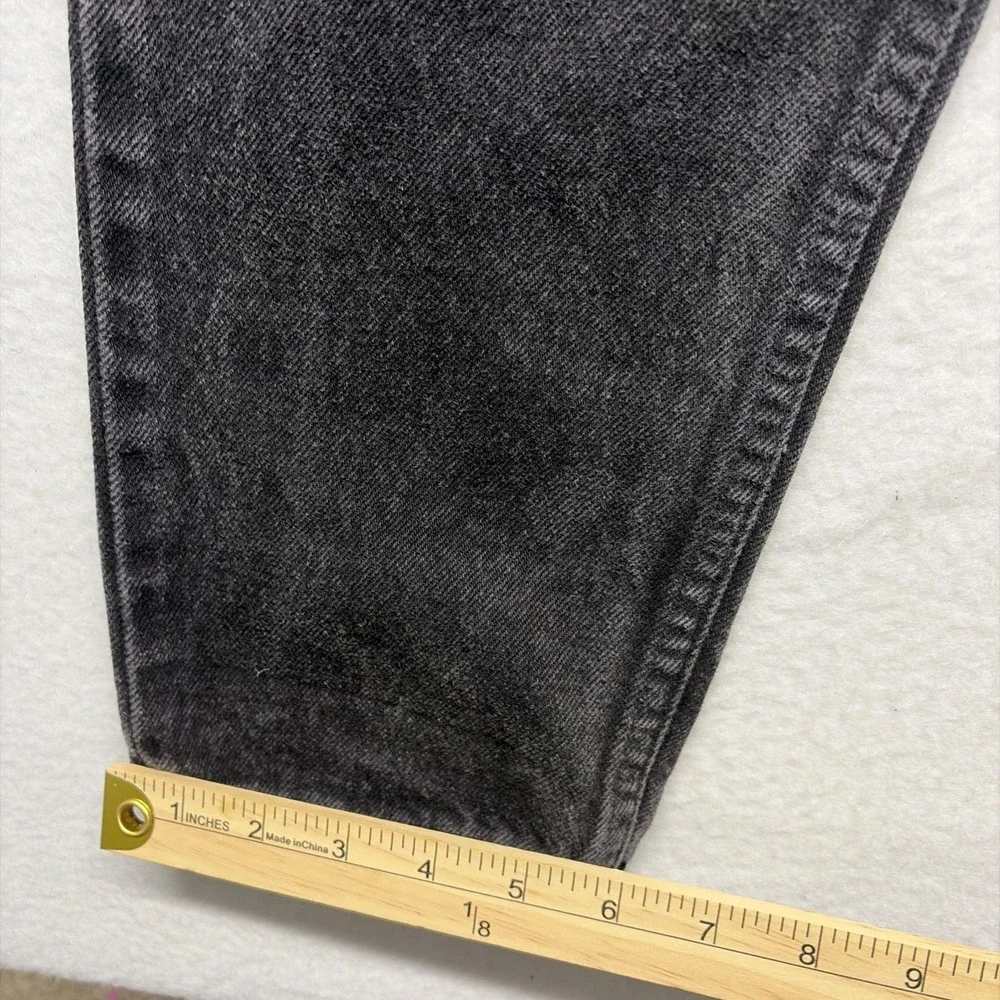 Vtg 1980s Levis Silver Tab 512 black Mens jeans 33x32 Faded USA Made Red Batwing